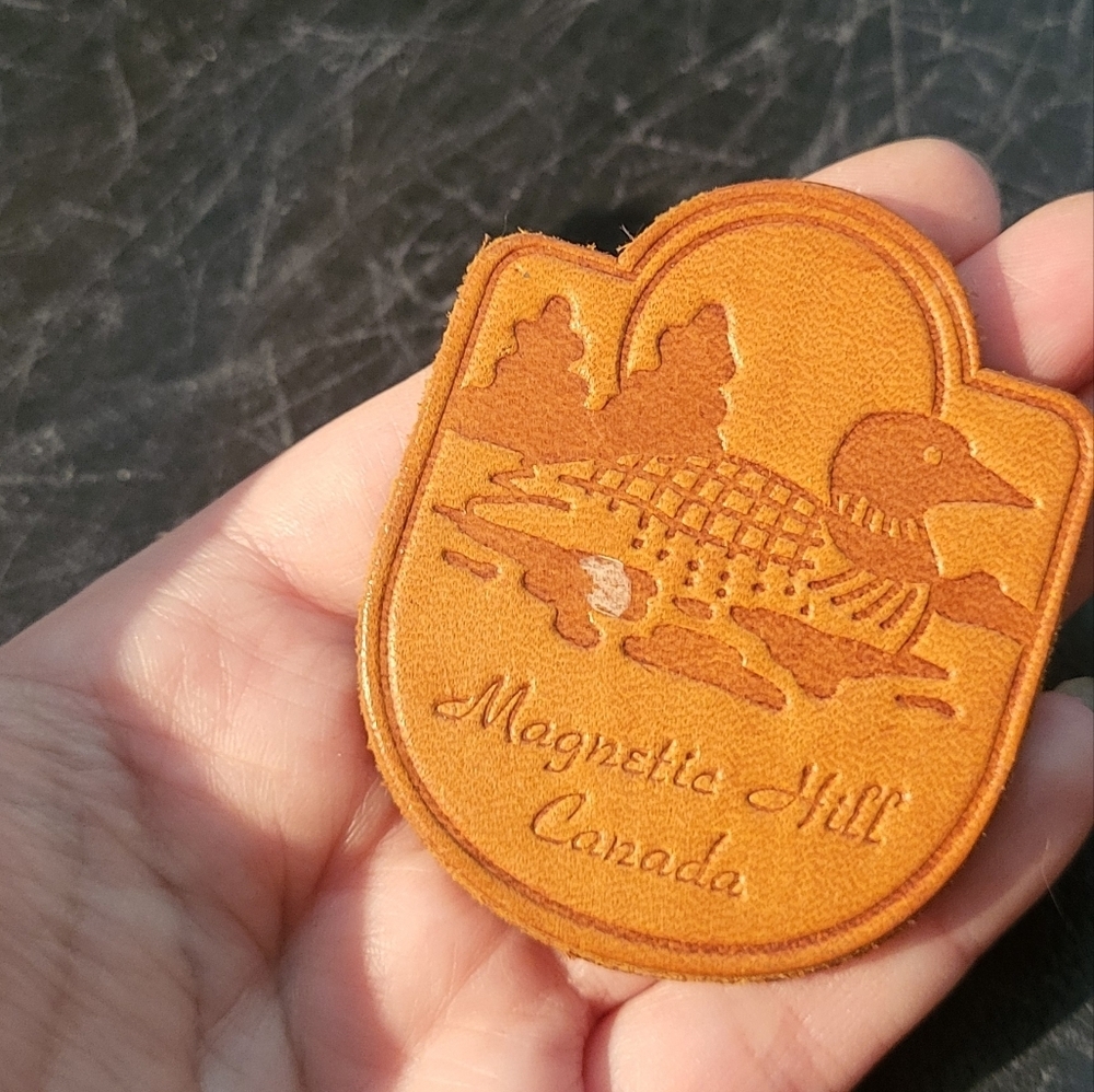 Vintage Faux Leather Style Magnetic Hill Canada With Duck Magnet
